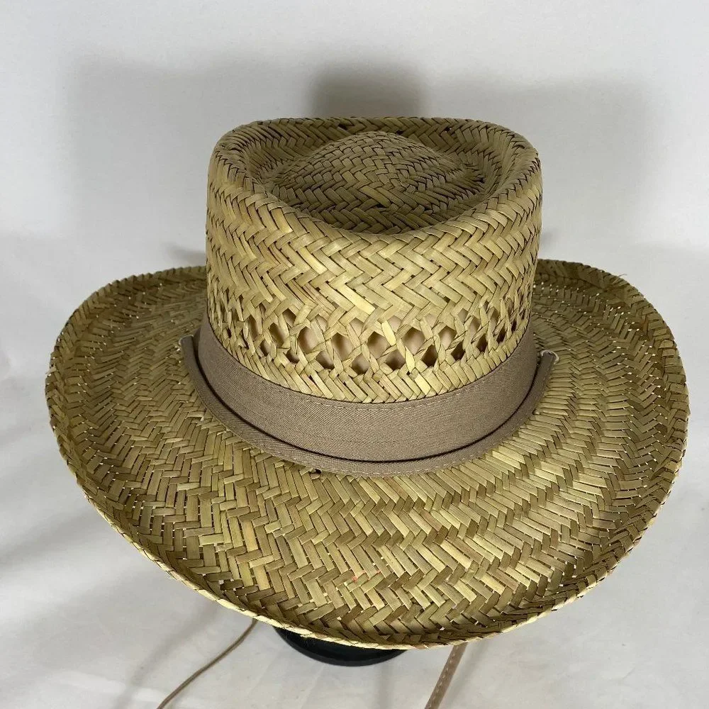 Dorfman Pacific Boater Style Straw Hat NWOT *